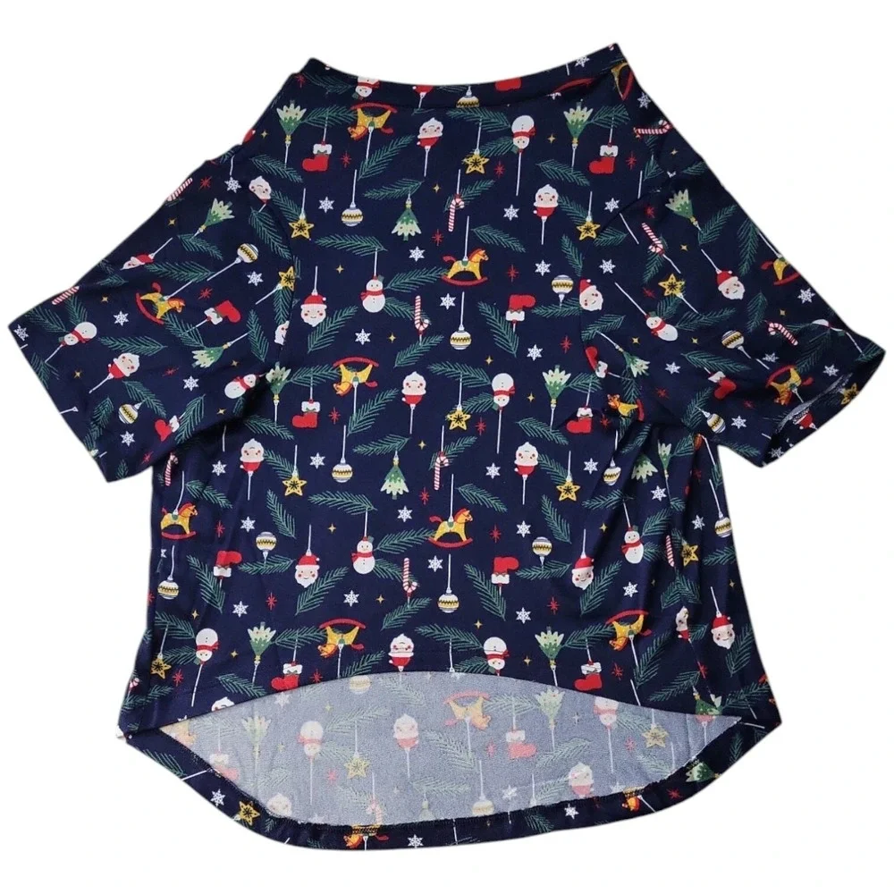 NWT Member's Mark Family Sleep Stretch Easy Care Pet Pajama Coat Navy‎ LARGE